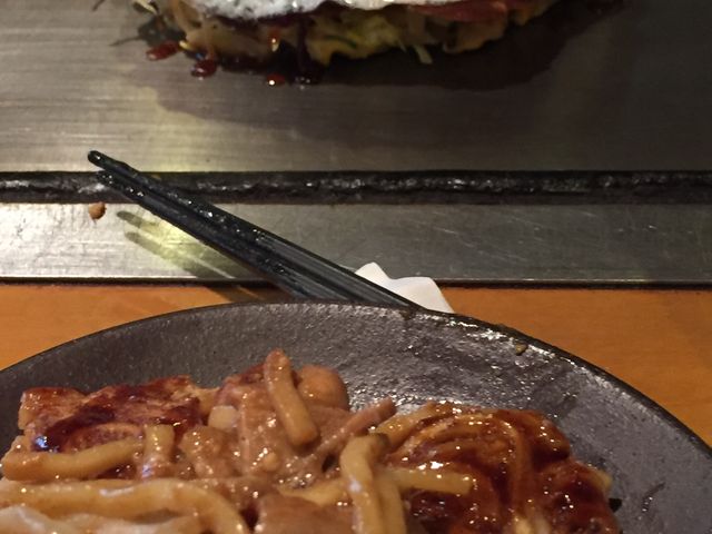 大人気の『ねぎ焼き(牛すじ入り)』と『たけやき』_たけくらべ