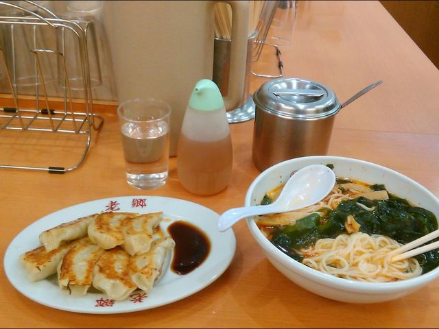 タンメンは、すでにラー油入れた状態です。_老郷 本店
