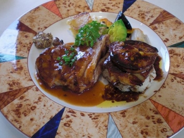 肉料理は羊の焼いたものとフォアグラ_レストラン大澤