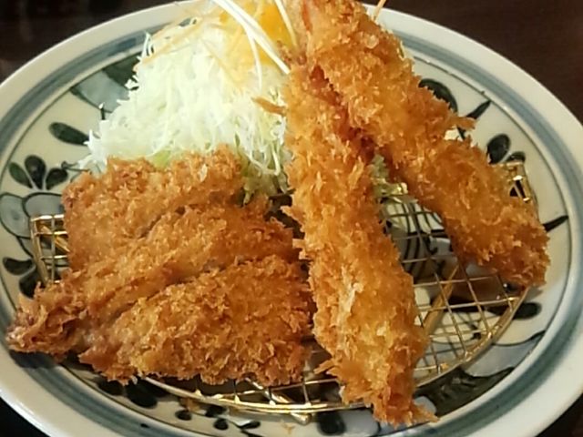 とんかつとエビフライ_とんかつ浜勝 フレスタ佐世保店