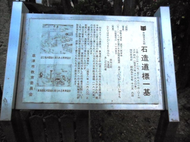 境内の道標の解説板_立木神社