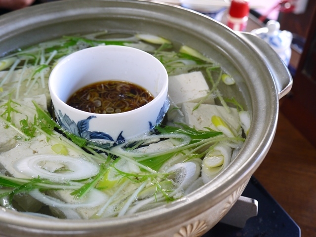 湯豆腐。熱々です。_会津屋豆腐店