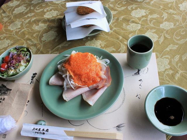 ランチセット 三田屋コロッケ、たっぷりの野菜ソースとハム_三田屋本店 やすらぎの郷