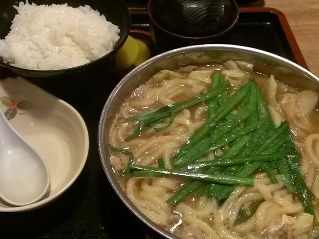 モツ鍋うどんセット_こまどりうどん今宿店