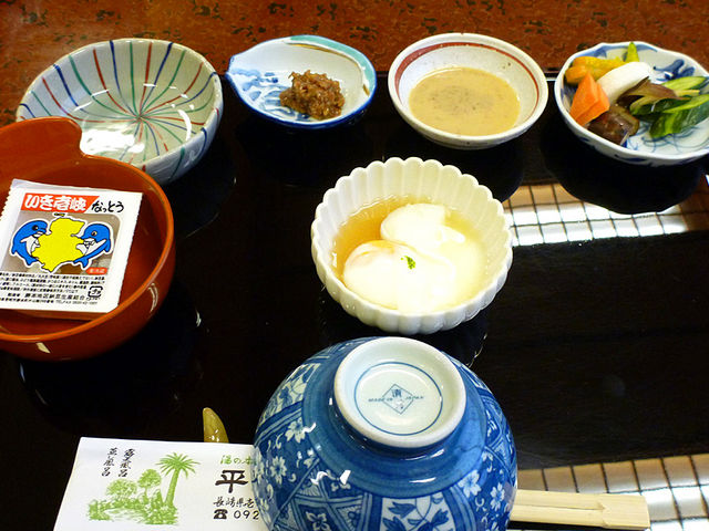 朝食 壱岐の納豆_平山旅館