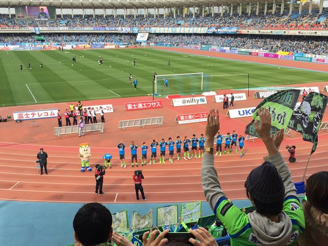 アウェイゴール裏からの景色です。_等々力陸上競技場
