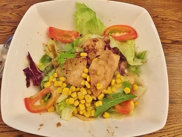 チキンのサラダスパ_Cafe Restaurant K’S CLUB