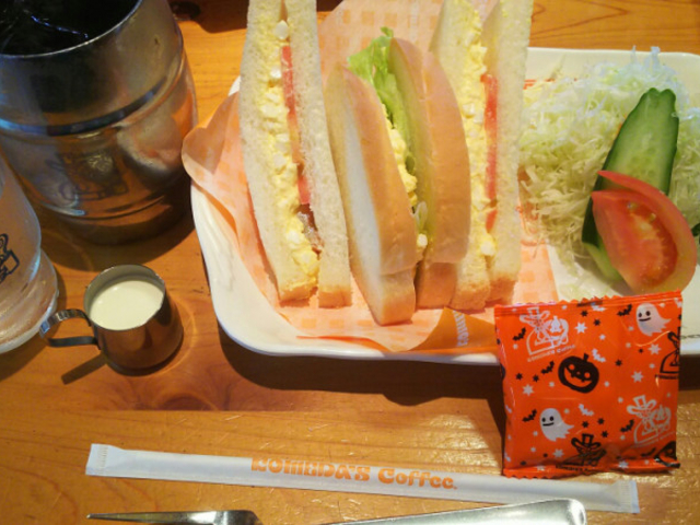 ランチにいきました。豆が美味しいしかわいい。_コメダ珈琲下丸子店