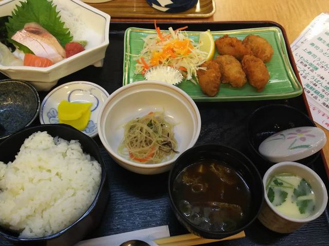 カキフライ定食_海の幸 磯の坊
