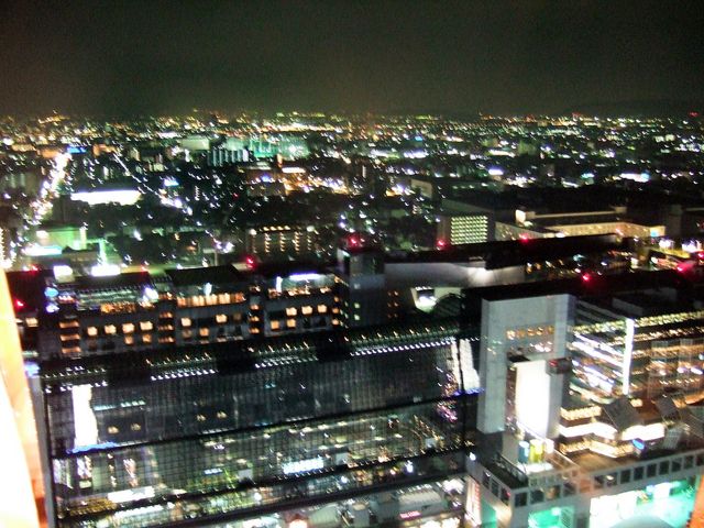 タワーからの京都市内夜景_ニデック京都タワー