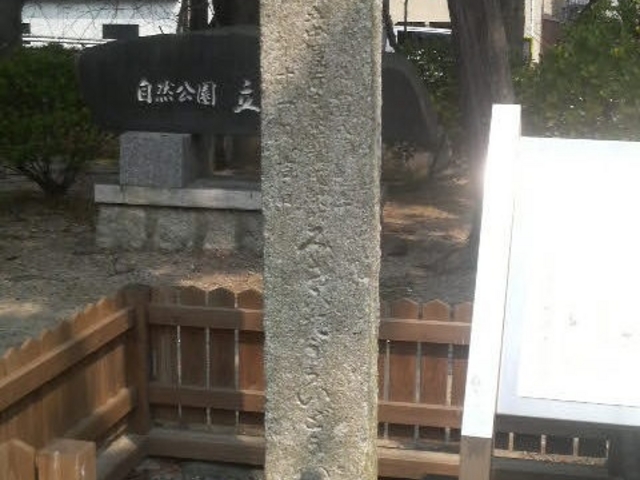 この道標が草津宿の東海道と中山道の追分に建っていました_県内最古の道標(立木神社境内)
