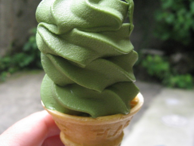 抹茶ソフト350円_河鹿