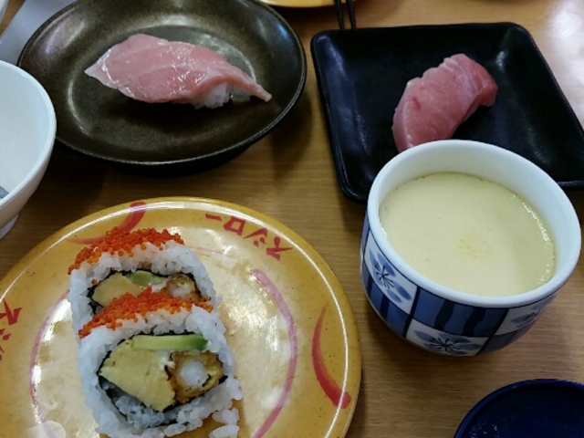 にぎり、巻物、茶碗蒸し_スシロー倉敷沖新店