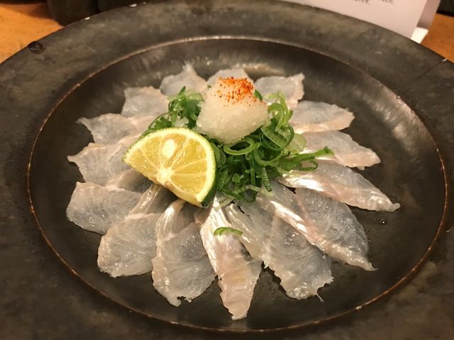 アナゴの薄造り_酒囲屋本店