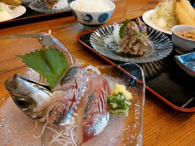 アジのお造り_くいしん坊・錦