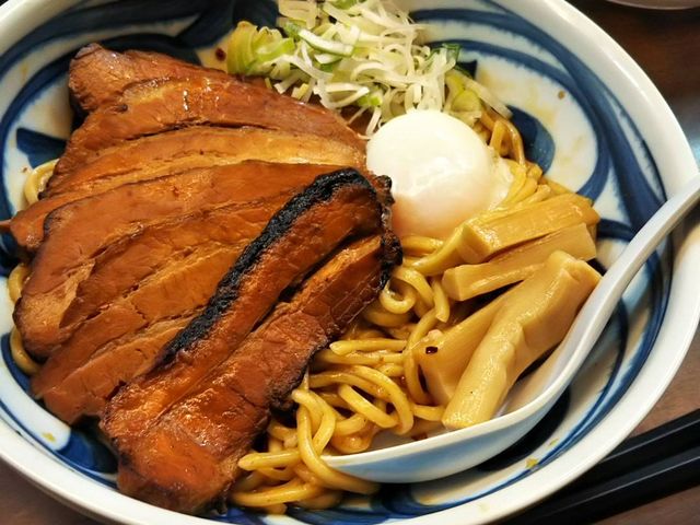 肉盛り油そば_豆天狗 名古屋金山店