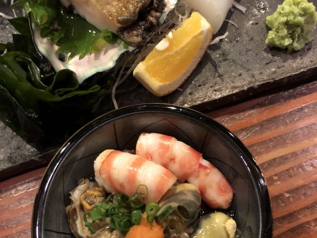 お通しとアワビ刺し_たかのすけ