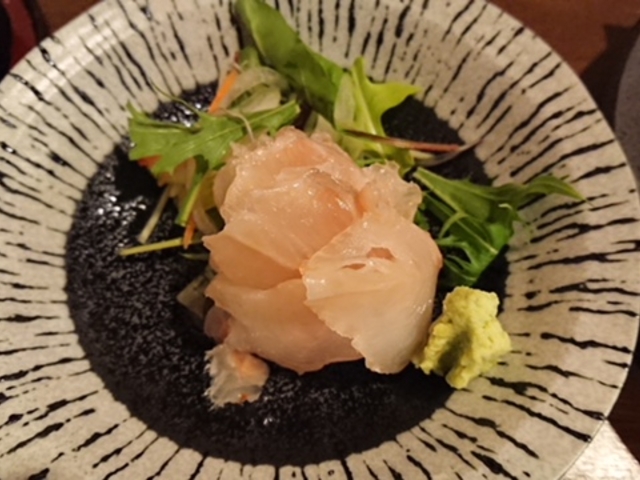 ホッケの刺身_食彩酒房 たけとんぼ