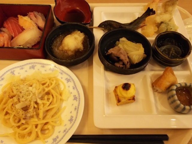 夕食。取り方、いつもセンスなくてスミマセン。_蓼科グランドホテル 滝の湯