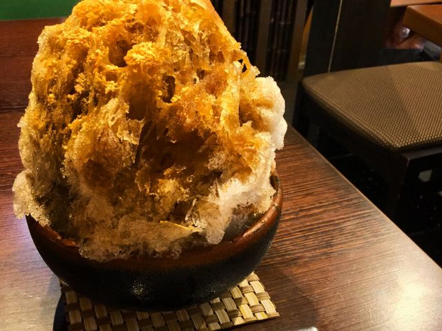 この日は"黒糖きなこ"のかき氷をいただきました!_一乗寺中谷