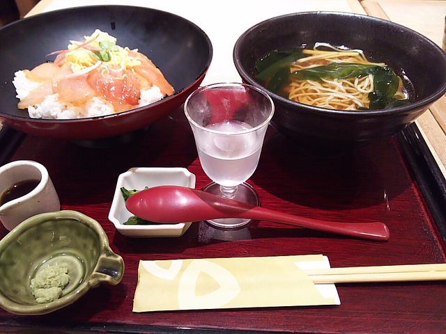 マグロ漬け丼セット_三宝庵 ルミネ荻窪店