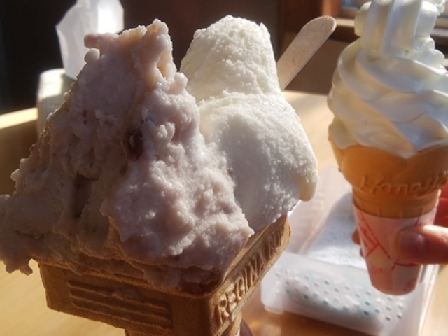 ジェラートとソフト。甘過ぎず本当においしい_安富牧場ファミーユ 味彩館Aコープ西大寺店