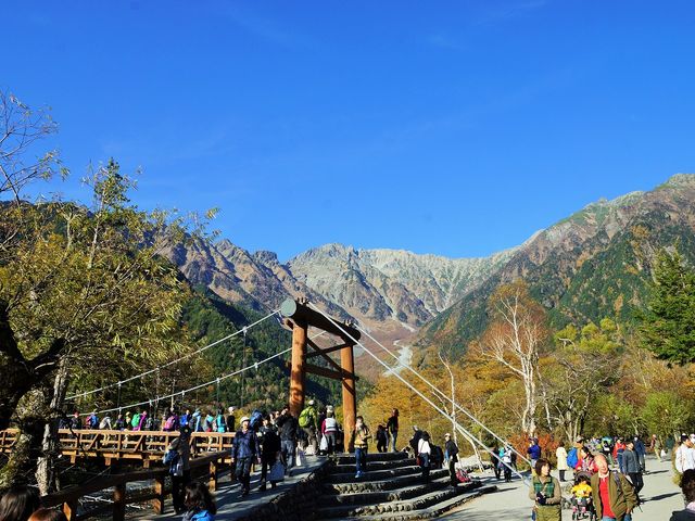 河童橋からの穂高連峰
_河童橋