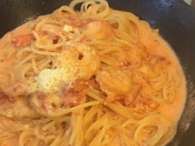 エビのパスタです。_パスタ人・神保町店