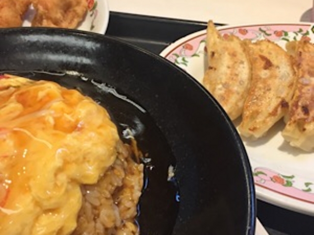 天津飯のセットです。_餃子の王将 荻窪駅西口店