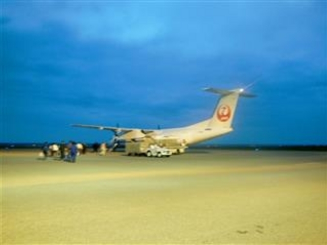 石垣空港への「与那国空港」発最終便_与那国空港