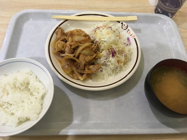 生姜焼き定食 ご飯少なめ_基山PA(下り)レストラン