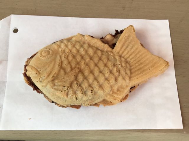 たい焼きのお店で休憩_洪福寺松原商店街