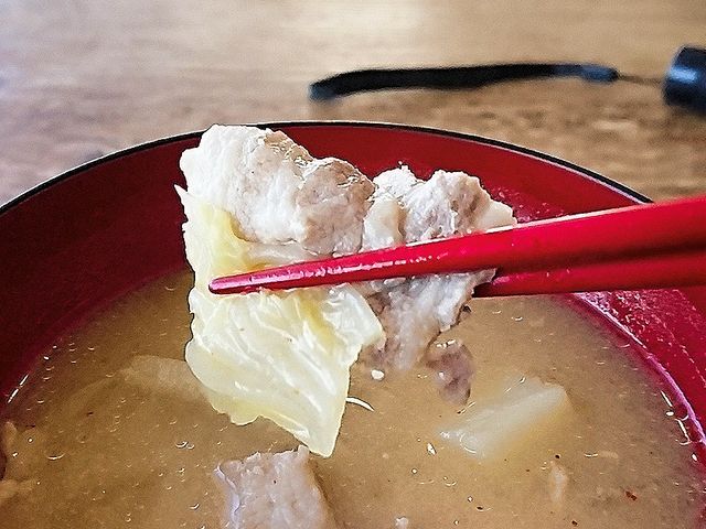 本当に具沢山で美味しい。_タケヤ味噌 みそ会館