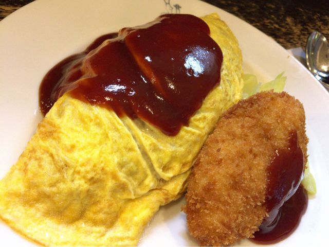 自慢のお店とカニクリームコロッケ_明治軒