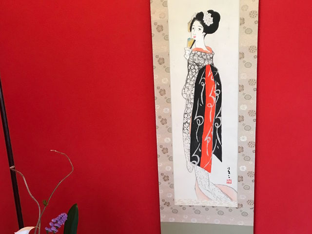 竹久夢二の掛け軸_舞娘茶屋相馬樓 竹久夢二美術館