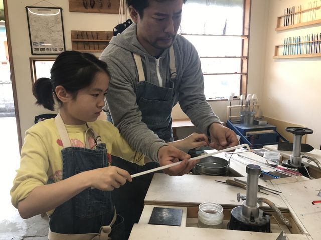 少し難しい過程もありましたが、丁寧に補助してくれました。_taruhi glass works