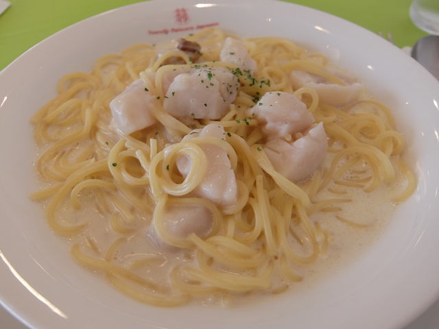 ホタテたっぷりのパスタ_北菓楼 砂川本店