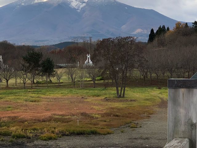 津軽富士見湖から見た岩木山_津軽富士見湖パーク
