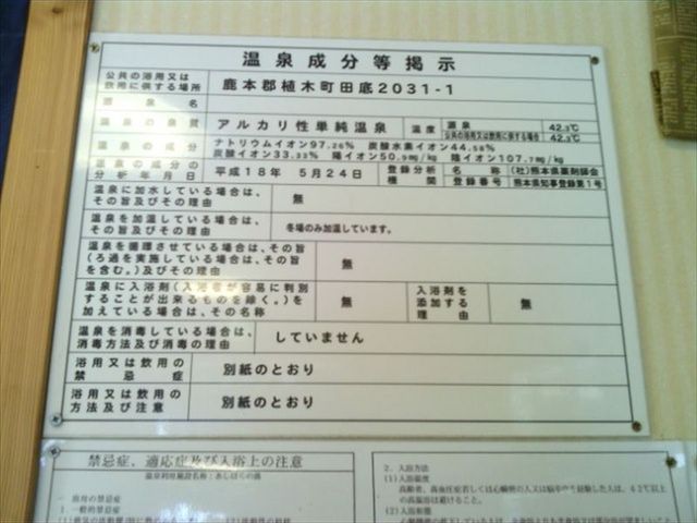温泉分析書_あしはらの湯