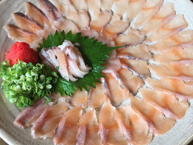 ヤマメの薄造り_渓流の味 田辺