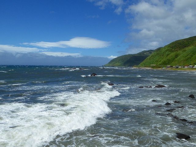 七つ滝前・竜泊ラインの海岸線_七つ滝