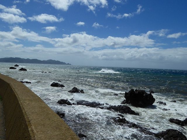 七つ滝前・竜泊ラインの海岸線_七つ滝