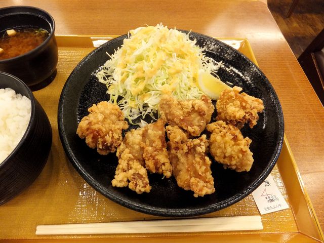 からあげは、サクサクしていて美味しかった。_関サービスエリア.関・長島レストラン