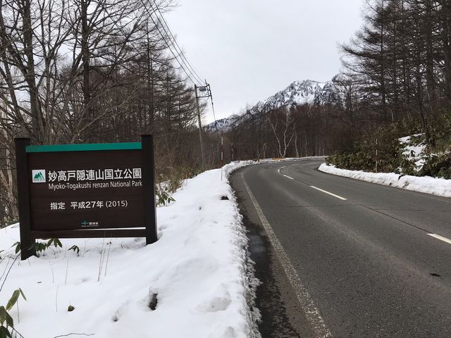 道路には雪が無い〜_戸隠バードライン