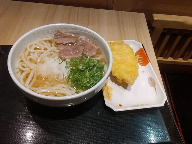鴨おろしうどん + 天ぷら_さぬきうどん 千万喜 千万喜中之島店
