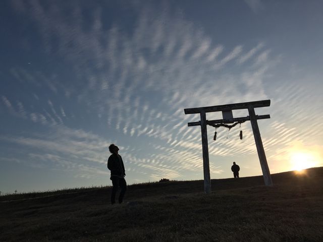 鳥居の間に急に現れし人_ポットホール(玉石甌穴)
