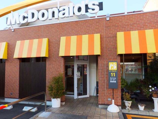 玄関脇に鉢植えもありました。_マクドナルド津山インター店