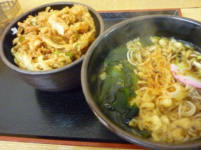 かき揚げ丼セット_粉から自家製麺 ゆで太郎 南砂店