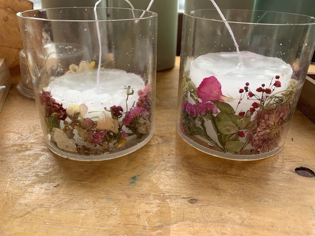 制作途中のキャンドルです。_ハンドメイド雑貨 KHO