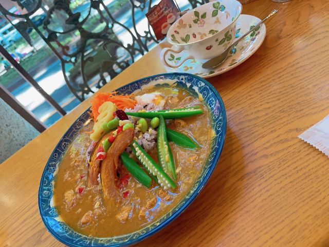 お野菜のバランスが良いあっさりしてるけどちょっとスパイシーな
とっても美味しいカレーでした。_ガネッシュティールーム 定禅寺通店